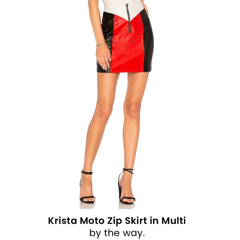by the way. Black and Red Asymmetrical Mini Pencil Skirt